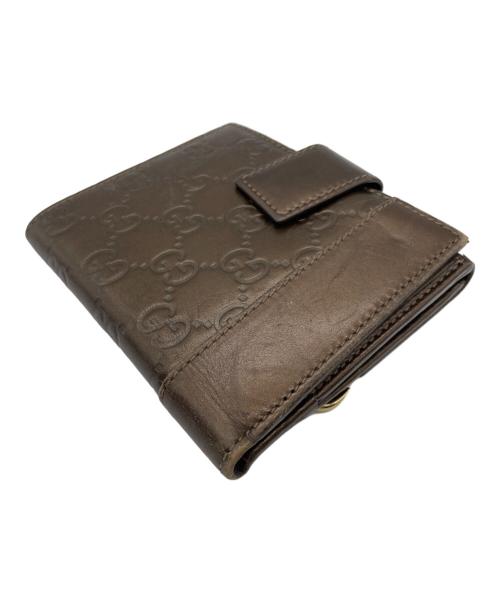 GUCCI（グッチ）GUCCI (グッチ) 2つ折り財布 ブラウンの古着・服飾アイテム