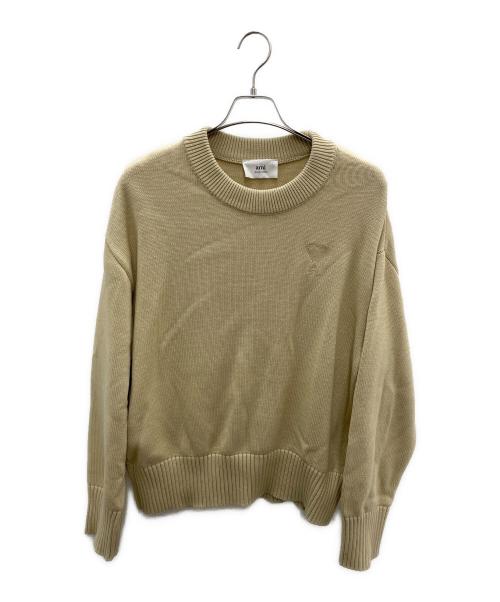 AMI PARIS（アミ パリス）AMI PARIS (アミ パリス) 厚手ニット ベージュ サイズ:FREEの古着・服飾アイテム