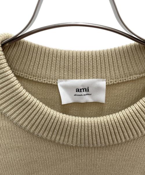 AMI PARIS（アミ パリス）AMI PARIS (アミ パリス) 厚手ニット ベージュ サイズ:FREEの古着・服飾アイテム