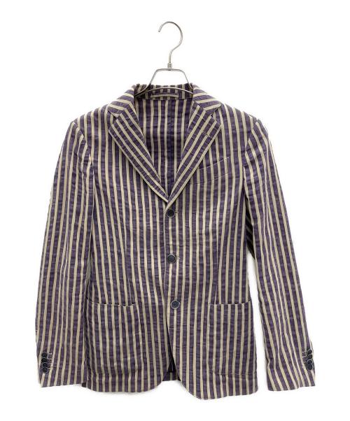 LARDINI（ラルディーニ）LARDINI (ラルディーニ) テーラードジャケット パープル サイズ:42の古着・服飾アイテム