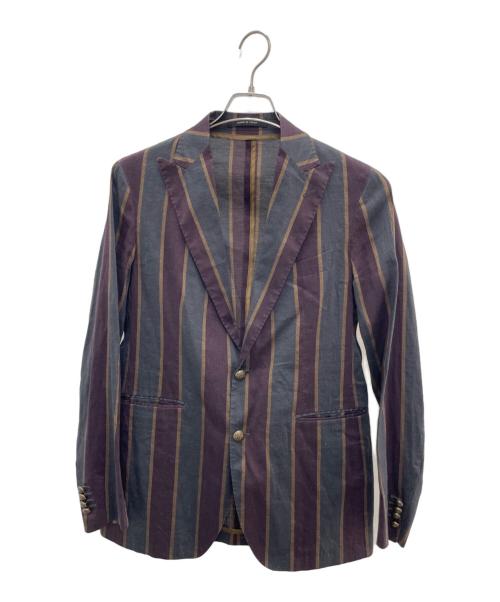 TAGLIATORE（タリアトーレ）TAGLIATORE (タリアトーレ) テーラードジャケット グレー×パープル サイズ:46の古着・服飾アイテム