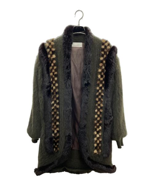 RECUERDO CLUB（レクエルド・クラブ）RECUERDO CLUB (レクエルド・クラブ) ファーコート ブラウン サイズ:Freeの古着・服飾アイテム