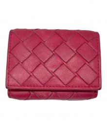 BOTTEGA VENETA（ボッテガベネタ）の古着「3つ折り財布」｜ピンク