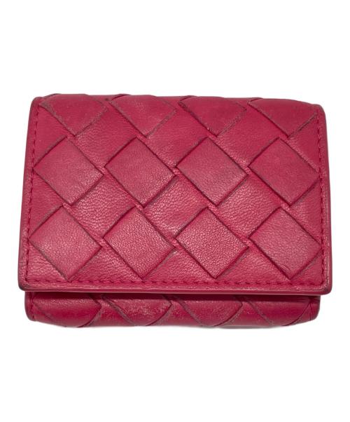 BOTTEGA VENETA（ボッテガベネタ）BOTTEGA VENETA (ボッテガベネタ) 3つ折り財布 ピンクの古着・服飾アイテム