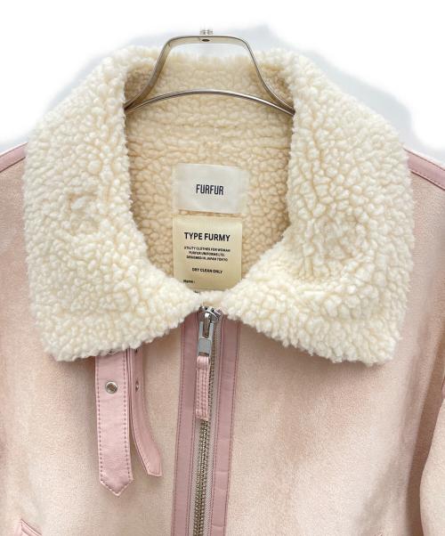furfur（ファーファー）furfur (ファーファー) ボンバージャケット ピンク サイズ:Fの古着・服飾アイテム