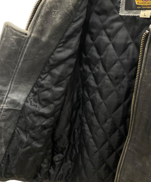 HARLEY-DAVIDSON（ハーレーダビッドソン）HARLEY-DAVIDSON (ハーレーダビッドソン) レザージャケット グレー サイズ:Lの古着・服飾アイテム