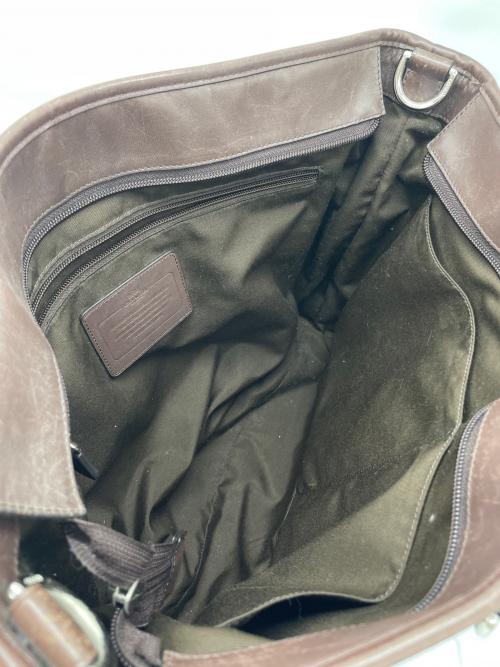 COACH（コーチ）COACH (コーチ) ビジネスバッグ ブラック×ブラウンの古着・服飾アイテム