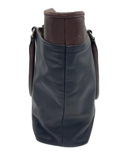 COACH（コーチ）COACH (コーチ) ビジネスバッグ ブラック×ブラウンの古着・服飾アイテム