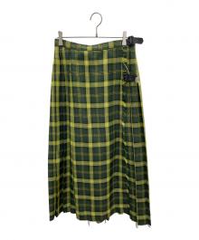 BEAMS BOY（ビームスボーイ）の古着「キルトロングスカート」｜グリーン