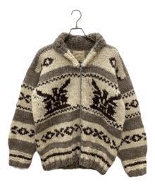 COWICHAN INDIAN（カウチンインディアン）の古着「厚手カーディガン」｜ベージュ