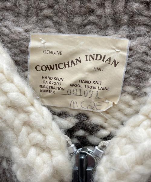 COWICHAN INDIAN（カウチンインディアン）COWICHAN INDIAN (カウチンインディアン) 厚手カーディガン ベージュ サイズ:Fの古着・服飾アイテム