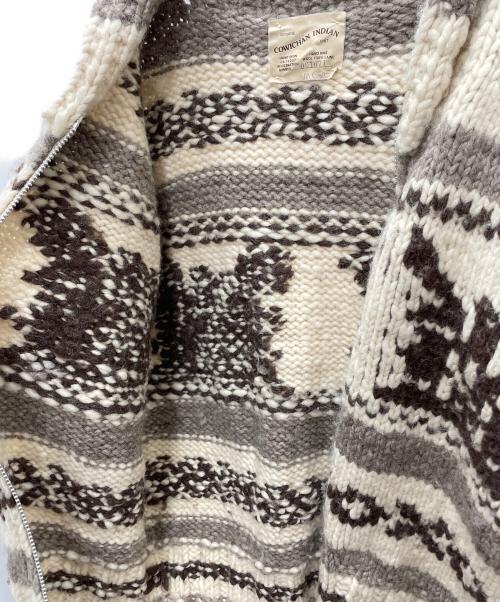 COWICHAN INDIAN（カウチンインディアン）COWICHAN INDIAN (カウチンインディアン) 厚手カーディガン ベージュ サイズ:Fの古着・服飾アイテム