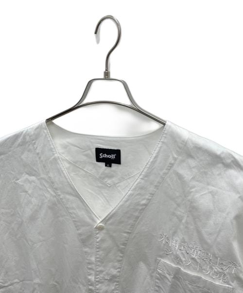Schott（ショット）Schott (ショット) 半袖シャツ ホワイト サイズ:XLの古着・服飾アイテム