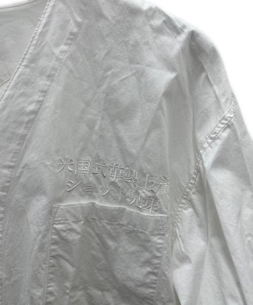 Schott（ショット）Schott (ショット) 半袖シャツ ホワイト サイズ:XLの古着・服飾アイテム