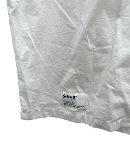 Schott（ショット）Schott (ショット) 半袖シャツ ホワイト サイズ:XLの古着・服飾アイテム