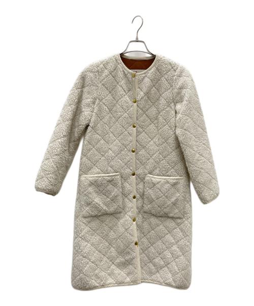Traditional Weatherwear（トラディショナルウェザーウェア）Traditional Weatherwear (トラディショナルウェザーウェア) キルティングボアコート アイボリー×ブラウン サイズ:不明の古着・服飾アイテム