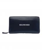 BALENCIAGAバレンシアガ）の古着「ラウンドジップ長財布」｜ブラック