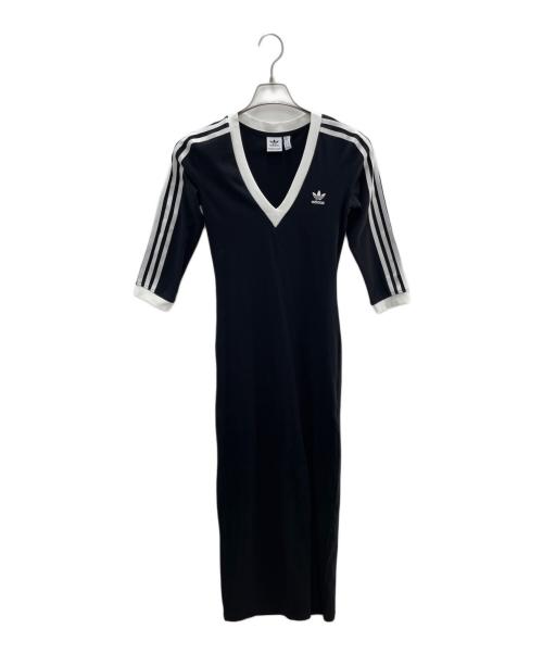 adidas（アディダス）adidas (アディダス) 半袖ワンピース ブラック サイズ:Mの古着・服飾アイテム