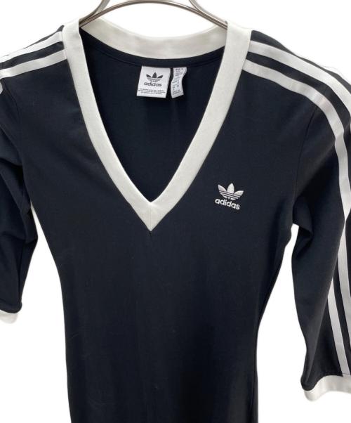 adidas（アディダス）adidas (アディダス) 半袖ワンピース ブラック サイズ:Mの古着・服飾アイテム