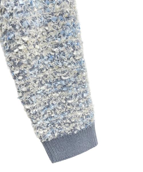 Lily Brown（リリーブラウン）Lily Brown (リリーブラウン) 厚手カーディガン　シュシュ付き ブルー サイズ:Fの古着・服飾アイテム