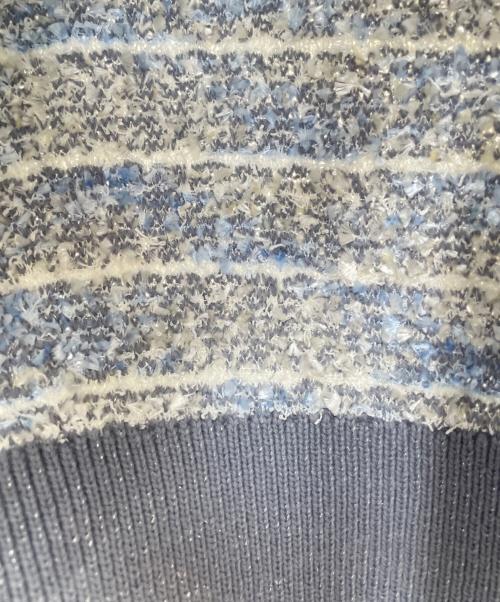 Lily Brown（リリーブラウン）Lily Brown (リリーブラウン) 厚手カーディガン　シュシュ付き ブルー サイズ:Fの古着・服飾アイテム