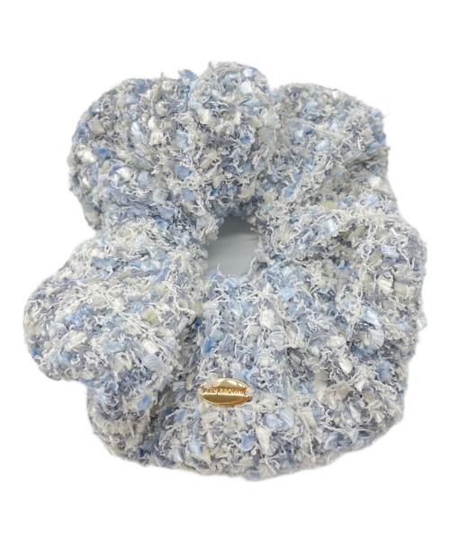 Lily Brown（リリーブラウン）Lily Brown (リリーブラウン) 厚手カーディガン　シュシュ付き ブルー サイズ:Fの古着・服飾アイテム