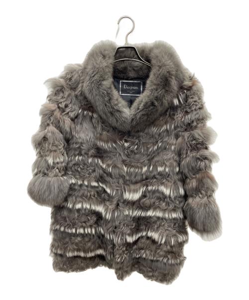 Diagram GRACE CONTINENTAL（ダイアグラム グレースコンチネンタル）Diagram GRACE CONTINENTAL (ダイアグラム グレースコンチネンタル) ファージャケット ブラック サイズ:36の古着・服飾アイテム