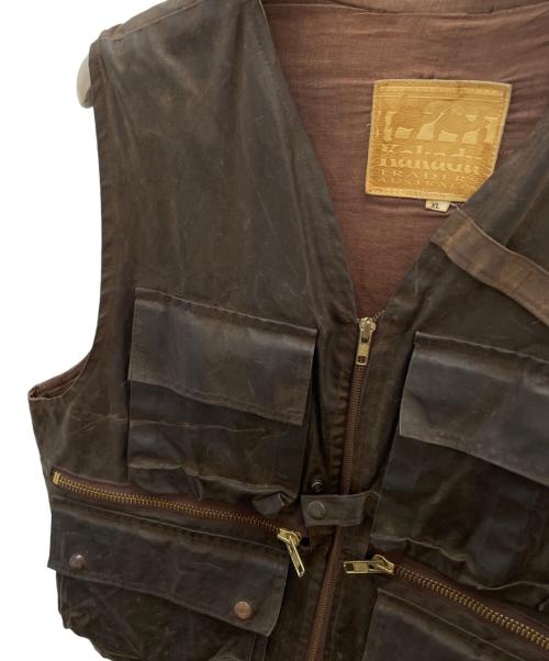 kakadu（カカドゥ）kakadu (カカドゥ) オイルドフィッシングベスト ブラウン サイズ:XLの古着・服飾アイテム
