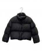 Mila Owenミラオーウェン）の古着「裾リボンソフトショートダウンジャケット」｜ブラック