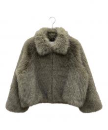 MURUA（ムルーア）の古着「フェイクファーブルゾン」｜ブラウン