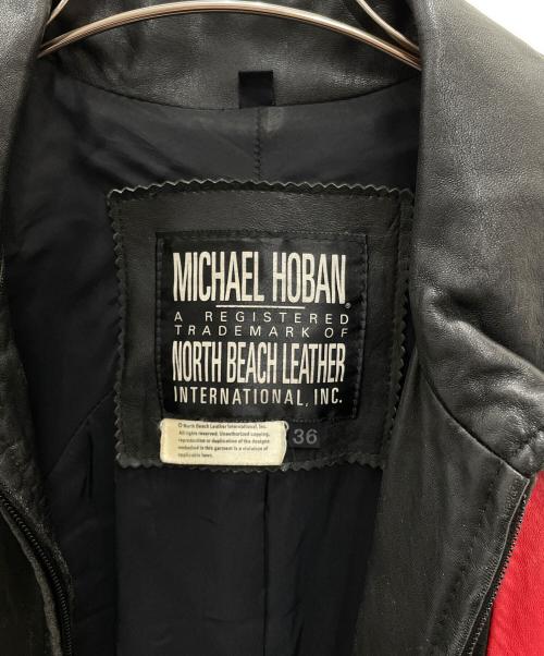MICHAEL HOBAN（マイケルホーバン）MICHAEL HOBAN (マイケルホーバン) レザージャケット マルチカラー サイズ:36の古着・服飾アイテム
