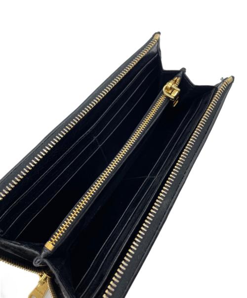 MIU MIU（ミュウミュウ）MIU MIU (ミュウミュウ) L字ファスナー長財布 ブラックの古着・服飾アイテム