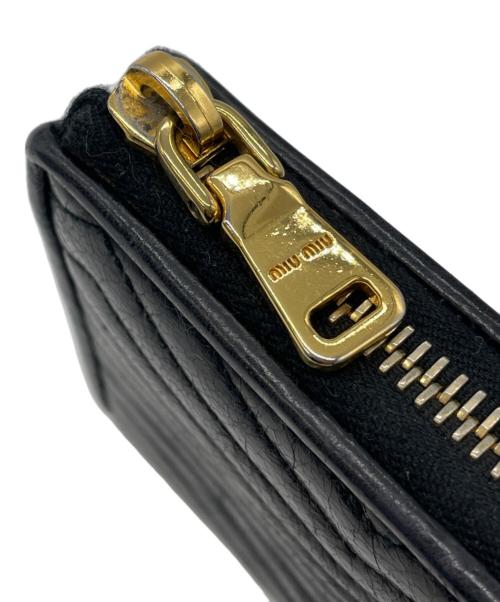 MIU MIU（ミュウミュウ）MIU MIU (ミュウミュウ) L字ファスナー長財布 ブラックの古着・服飾アイテム