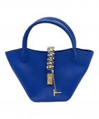 Samantha Thavasaサマンサタバサ）の古着「チェーンモチーフ バケツ型 トートバッグ」｜ブルー