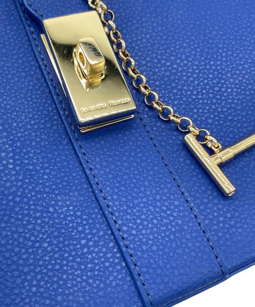 Samantha Thavasa（サマンサタバサ）Samantha Thavasa (サマンサタバサ) チェーンモチーフ バケツ型 トートバッグ ブルーの古着・服飾アイテム