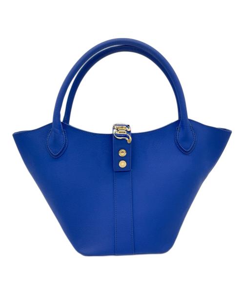 Samantha Thavasa（サマンサタバサ）Samantha Thavasa (サマンサタバサ) チェーンモチーフ バケツ型 トートバッグ ブルーの古着・服飾アイテム