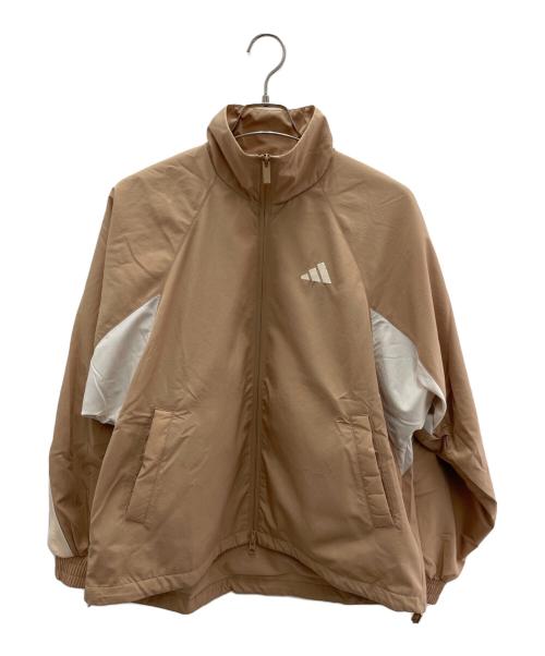 adidas（アディダス）adidas (アディダス) ワーディング ルーズフィット ウーブンジャケット ベージュ サイズ:Mの古着・服飾アイテム