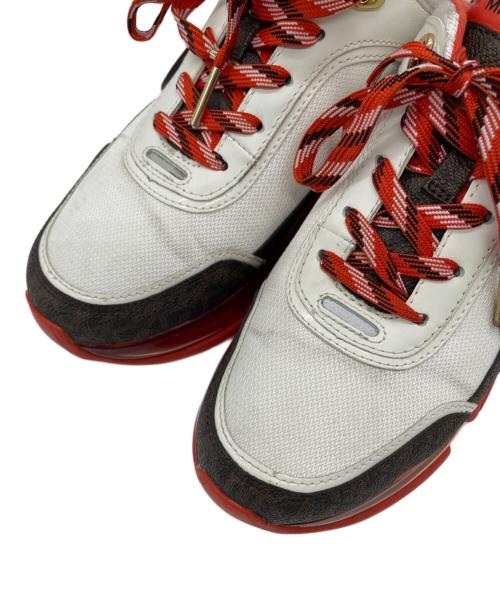 MICHAEL KORS（マイケル・コース）MICHAEL KORS (マイケル・コース) スニーカー ホワイト×ブラウン×オレンジ サイズ:24cmの古着・服飾アイテム