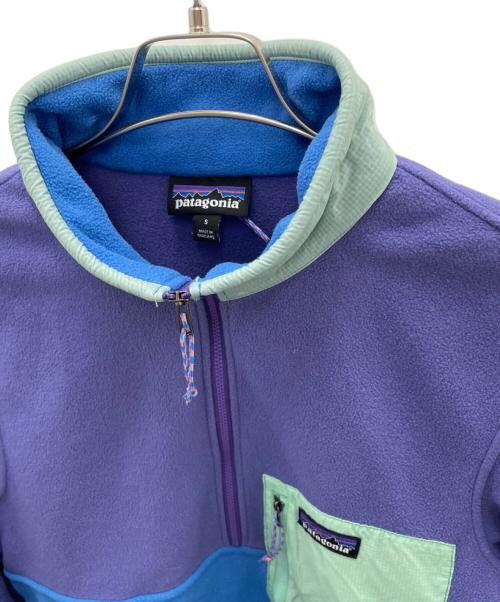 Patagonia（パタゴニア）Patagonia (パタゴニア) マイクロディニ 1/2ジップフリース バイオレット×ブルー サイズ:Sの古着・服飾アイテム