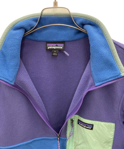 Patagonia（パタゴニア）Patagonia (パタゴニア) マイクロディニ 1/2ジップフリース バイオレット×ブルー サイズ:Sの古着・服飾アイテム