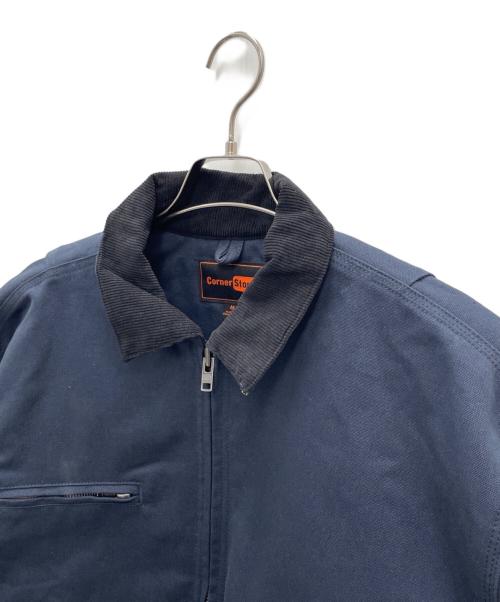 corner stone（コーナー ストーン）corner stone (コーナー ストーン) ジップジャケット ネイビー サイズ:Mの古着・服飾アイテム