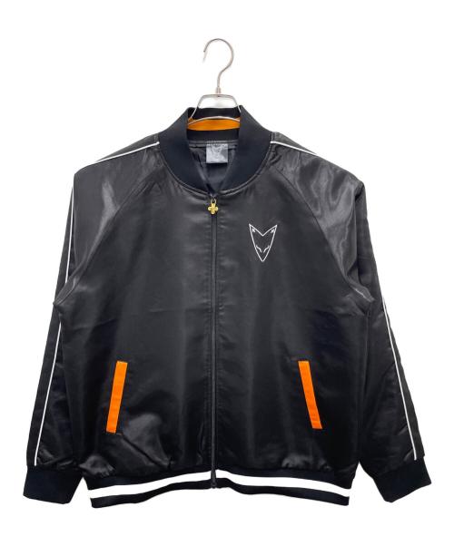 ホロライブ（ホロライブ）ホロライブ (ホロライブ) スカジャン ブラック×オレンジ サイズ:Freeの古着・服飾アイテム