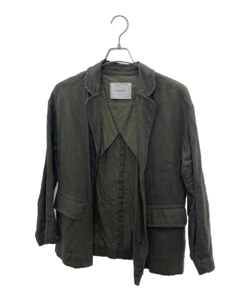 heliopole（エリオポール）heliopole (エリオポール) テーラードジャケット グリーン サイズ:36の古着・服飾アイテム