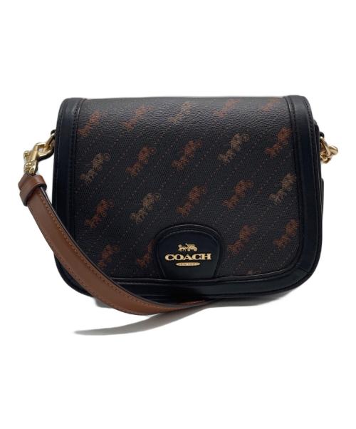 COACH（コーチ）COACH (コーチ) ショルダーバッグ ブラック×ブラウンの古着・服飾アイテム