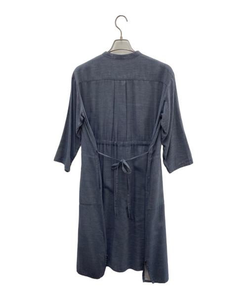 plantation（プランテーション）plantation (プランテーション) 長袖ワンピース ネイビー サイズ:Mの古着・服飾アイテム