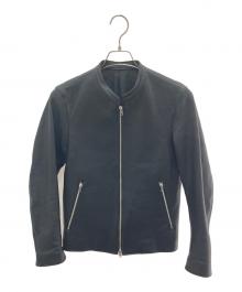 LIDnM（リドム）の古着「シングルライダースジャケット」｜ブラック