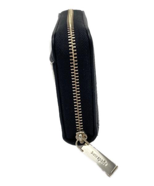 Kate Spade（ケイトスペード）Kate Spade (ケイトスペード) ラウンドジップ財布 ブラック×ベージュの古着・服飾アイテム