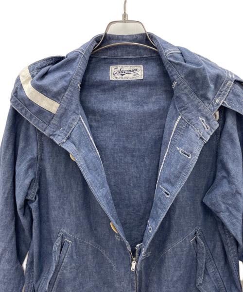 Stevenson Overall Co.（スティーブンソンオーバーオール）Stevenson Overall Co. (スティーブンソンオーバーオール) フーデッドジャケット ブルー サイズ:36の古着・服飾アイテム