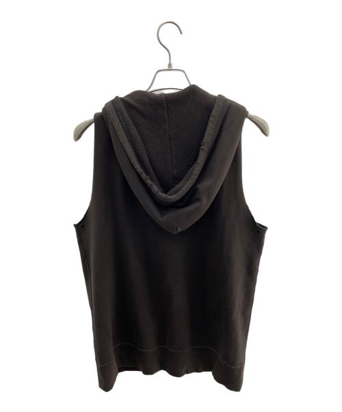 NUMBER (N)INE（ナンバーナイン）NUMBER (N)INE (ナンバーナイン) ノースリーブジップパーカー ブラウン サイズ:2の古着・服飾アイテム