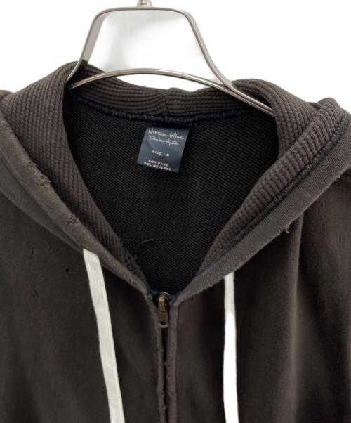 NUMBER (N)INE（ナンバーナイン）NUMBER (N)INE (ナンバーナイン) ノースリーブジップパーカー ブラウン サイズ:2の古着・服飾アイテム